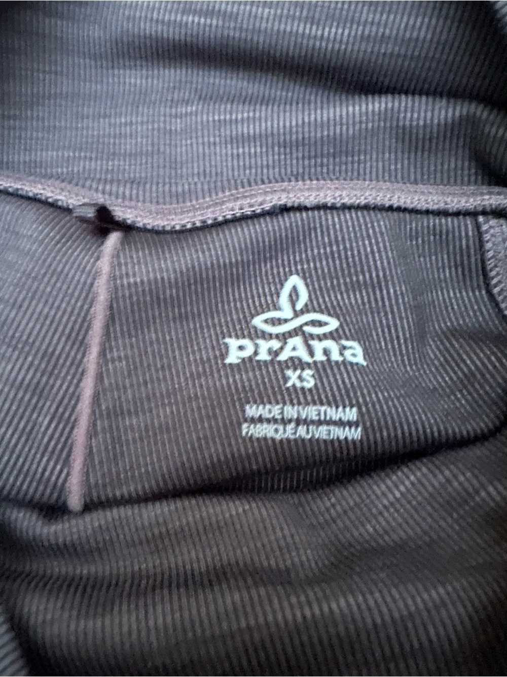 Prana High-Waist Micro-Ribbed Charcoal Gray Leggings with Side Pockets - XS - Picture 8 of 10